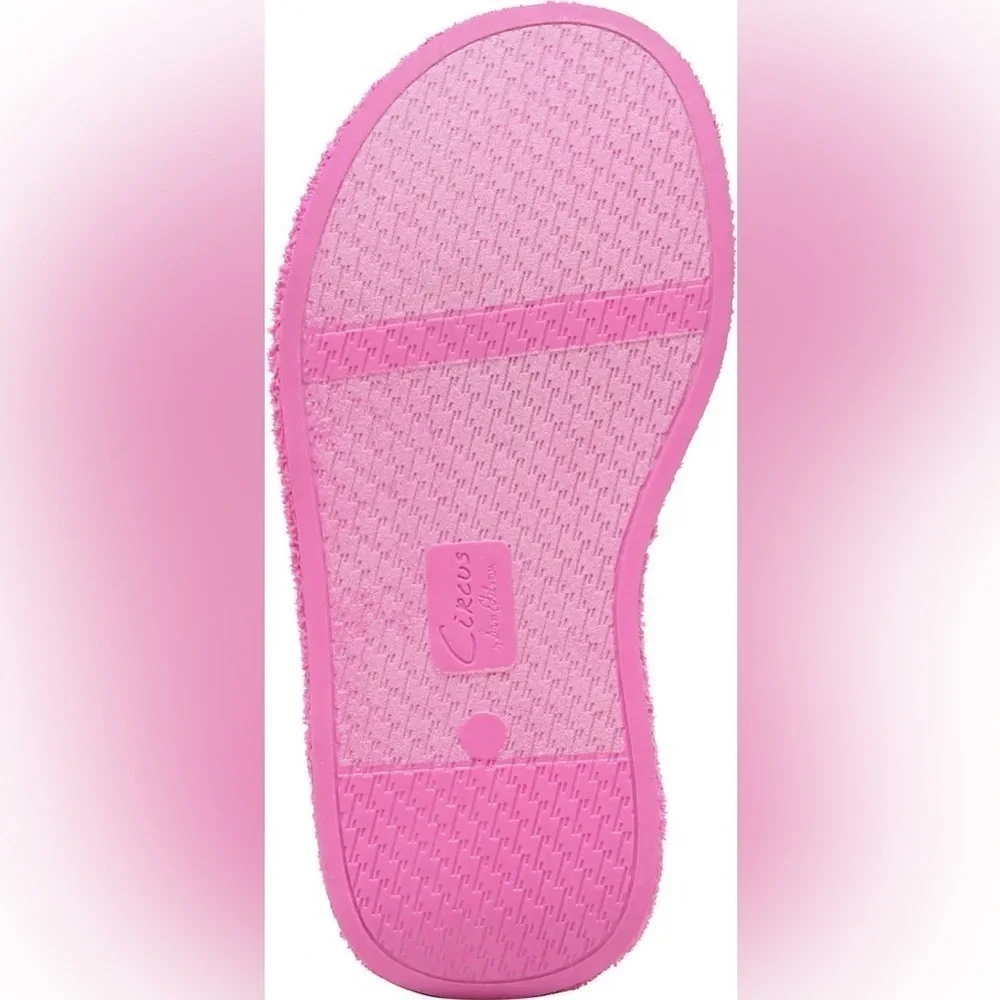 NWOT Circus by Sam Edelman Latasha Pink Terry Wedge Slide Sandals 7 - Picture 5 of 14